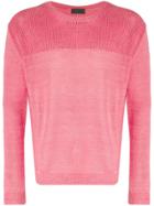 Iris Von Arnim Knit Crew Neck Jumper - Pink