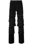 Y / Project Triple Cuff Jeans - Black