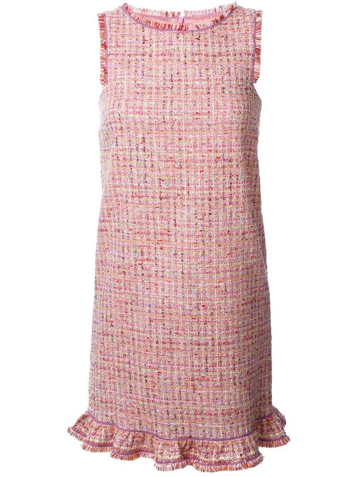 Boutique Moschino Frayed Tweed Dress