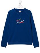 Lacoste Kids Logo Printed Sweatshirt - Blue