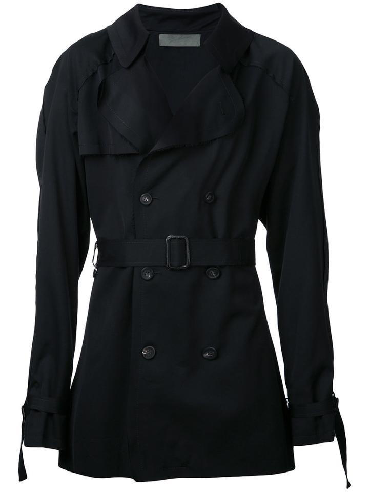 Di Liborio Trench Coat, Men's, Size: 48, Black, Cotton/viscose