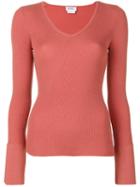 Dkny - Ribbed Sweatshirt - Women - Silk/cashmere/merino - S, Pink/purple, Silk/cashmere/merino