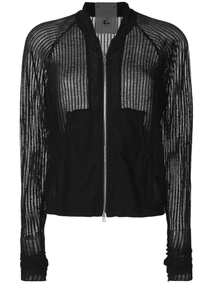 Lost & Found Rooms Knitted Bomber Jacket - Black