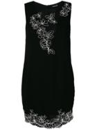 Ermanno Ermanno Embroidered Mini Dress - Black
