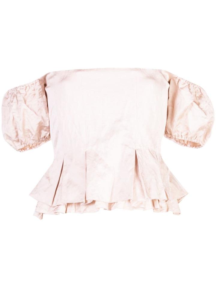 Brock Collection Off The Shoulder Top - Pink