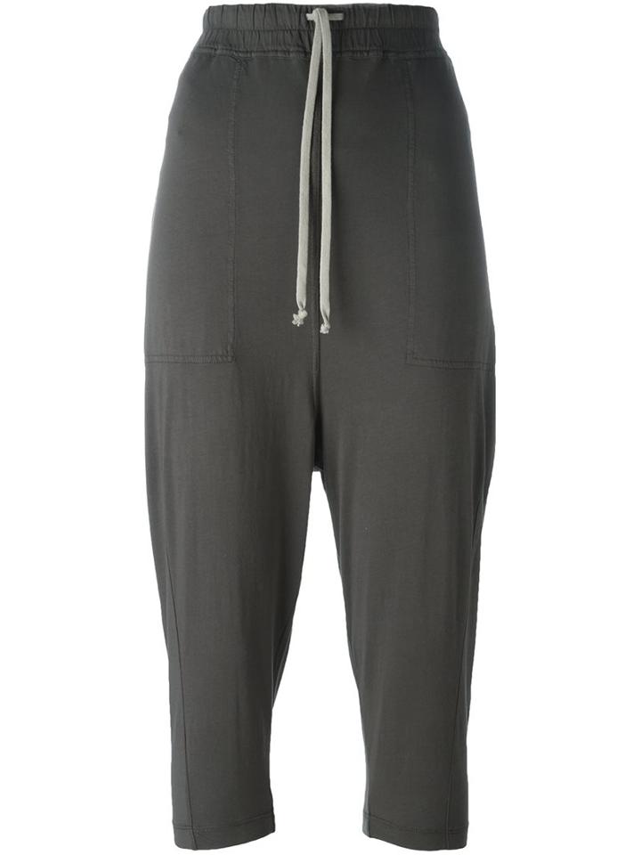 Rick Owens Drkshdw Harem-style Track Pants, Women's, Size: Medium, Grey, Cotton