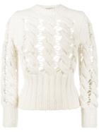 Philosophy Di Lorenzo Serafini Loose Gauge Knitted Sweater - White