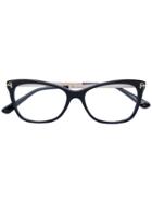 Tom Ford Eyewear Cat Eye Glasses - Black