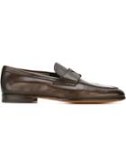 Santoni Penny Loafers, Men's, Size: 9.5, Brown, Leather