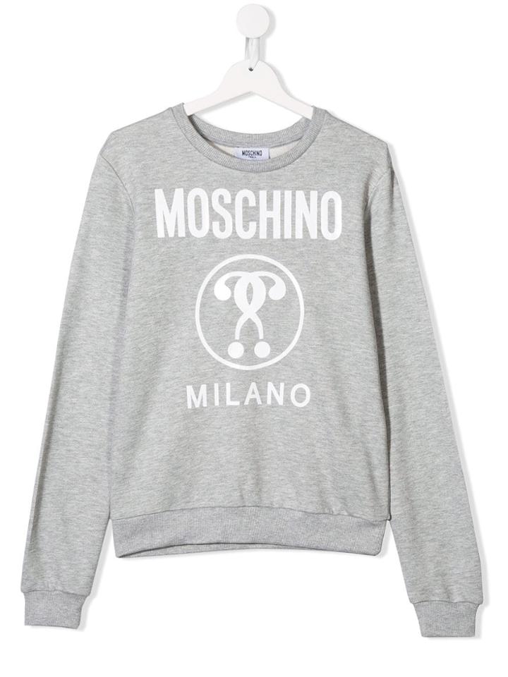 Moschino Kids Question Mark Logo Sweatshirt - Grey