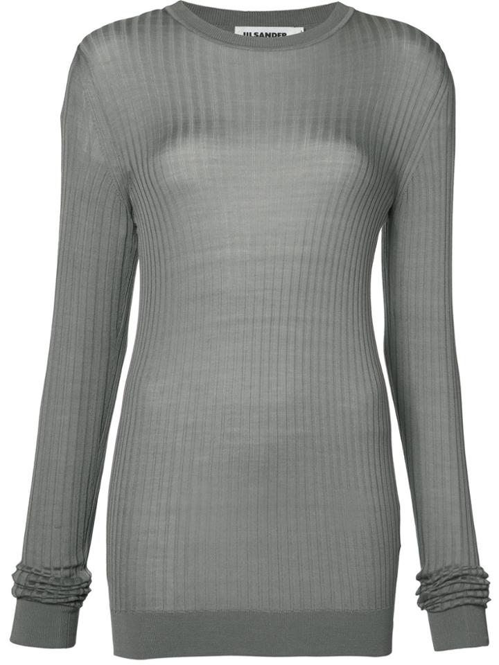Jil Sander Ribbed Jumper - Grey
