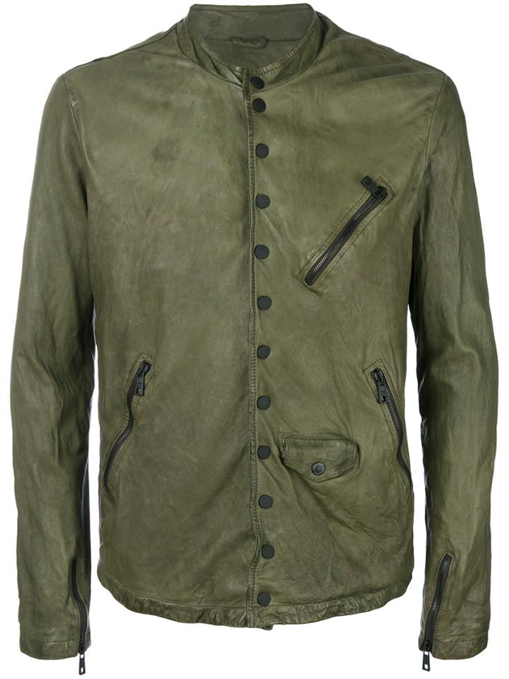 Giorgio Brato Biker Bomber Jacket - Green