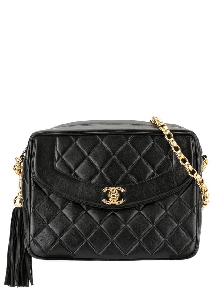 Chanel Pre-owned Diamond Quilted Camera Bag - Black