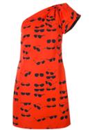 Victoria Victoria Beckham Printed One-shoulder Dress - Red