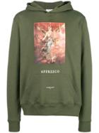 Ih Nom Uh Nit Affresco Print Hoodie - Green