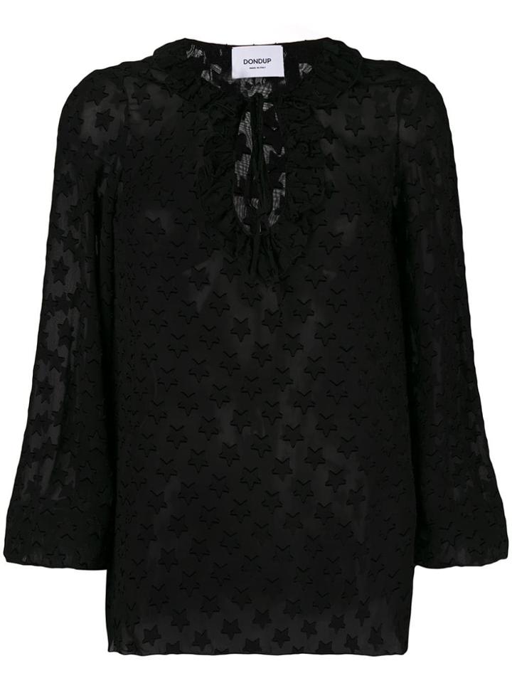Dondup Starts Sheer Blouse - Black