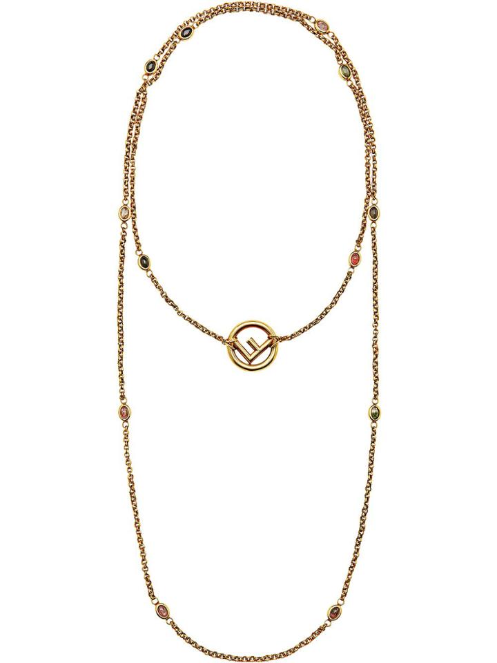 Fendi F Is Fendi Double-wrap Necklace - Gold
