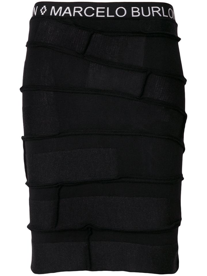 Marcelo Burlon County Of Milan Kentak Skirt - Black