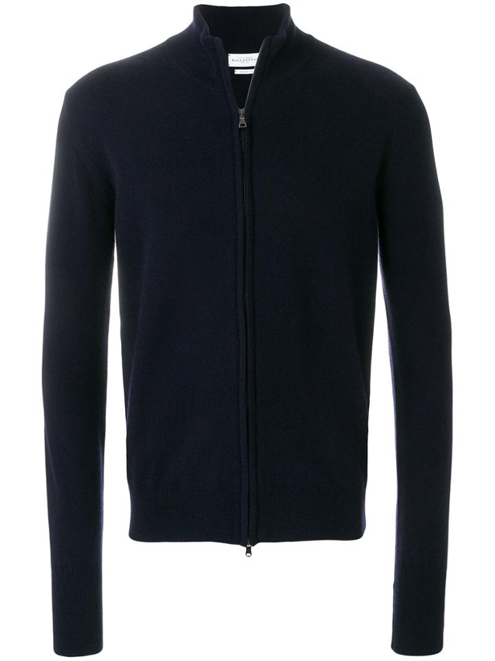 Ballantyne Zipped Cardigan - Blue