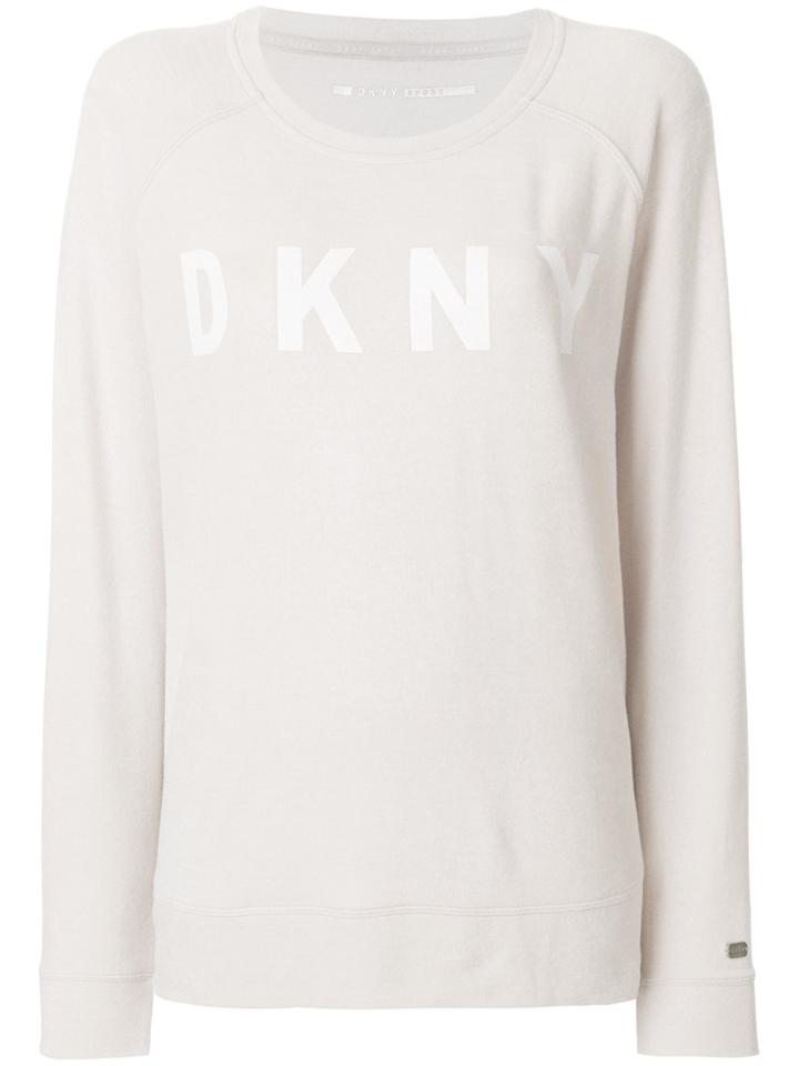 Donna Karan Logo Sweater - Nude & Neutrals
