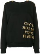 Gucci Sequin Embroidered Sweatshirt - Black