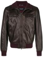 Dolce & Gabbana Cutaway Collar Bomber Jacket - Brown
