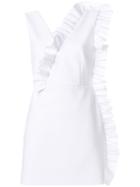 Msgm Ruffle Trimmed Dress - White
