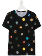 Paul Smith Junior Teen Planet Print T-shirt - Black