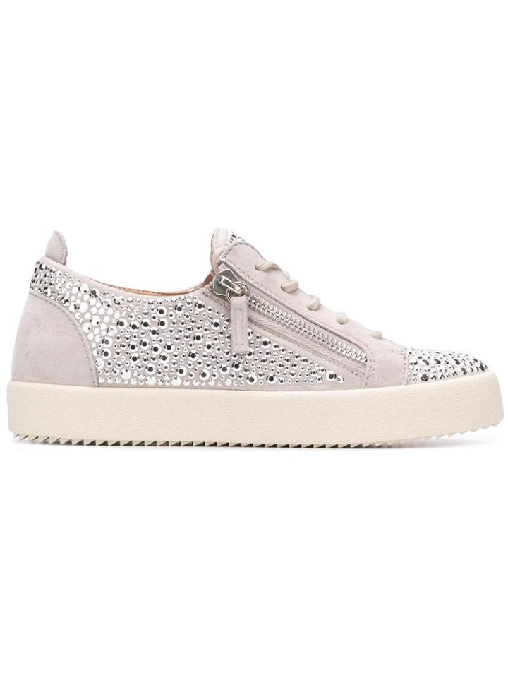 Giuseppe Zanotti Design Gail Crystal Sneakers - Grey