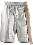 Oakley By Samuel Ross Strip Detail Track Shorts - Silver