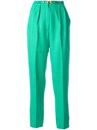 Céline Vintage Clasp Fastening Trouser, Women's, Size: 40, Green