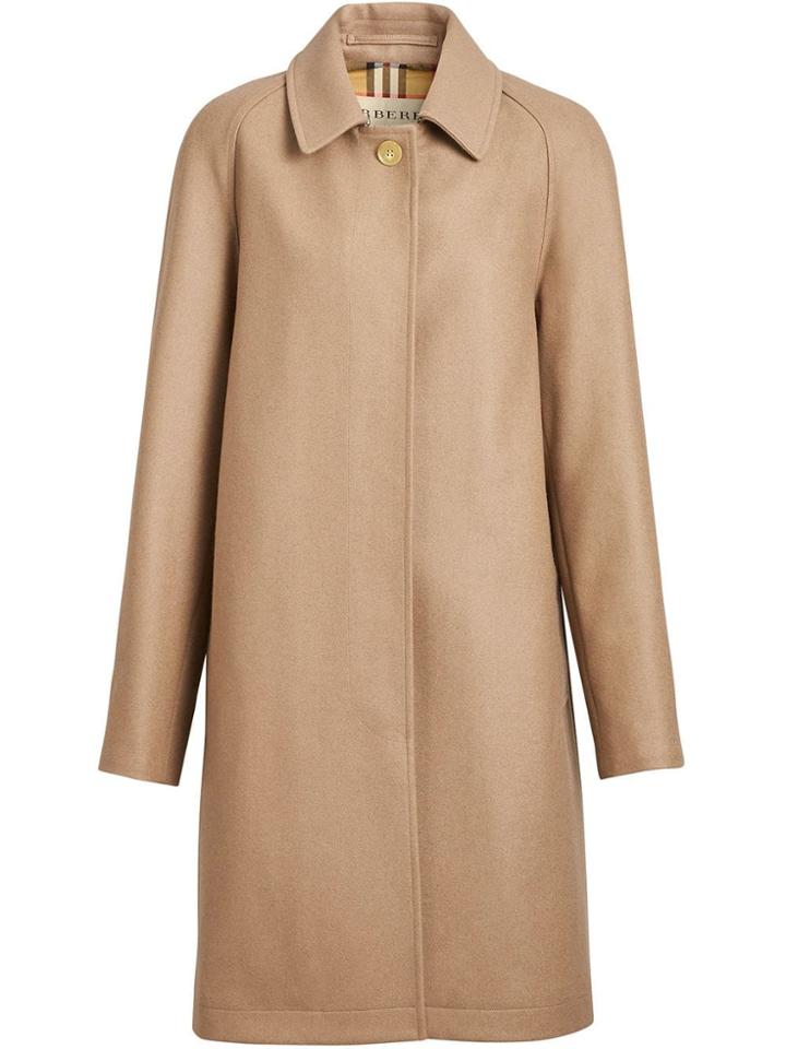 Burberry Cashmere Car Coat - Neutrals