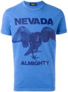 Dsquared2 Nevada Almighty Eagle T-shirt, Men's, Size: Small, Blue, Cotton