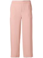 P.a.r.o.s.h. Cropped Wide Leg Trousers - Pink & Purple