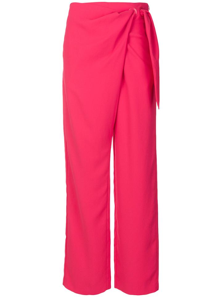Dion Lee Tie Front Wide Leg Trousers - Pink & Purple