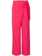 Dion Lee Tie Front Wide Leg Trousers - Pink & Purple