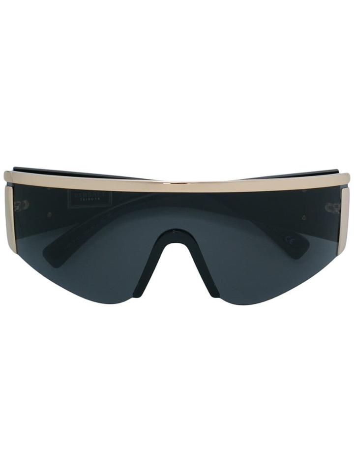 Versace Eyewear Tinted Visor Sunglasses - Black