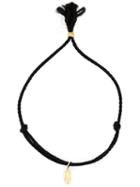 Luis Morais Hanging Hamsa Tassel Bracelet, Adult Unisex, Black