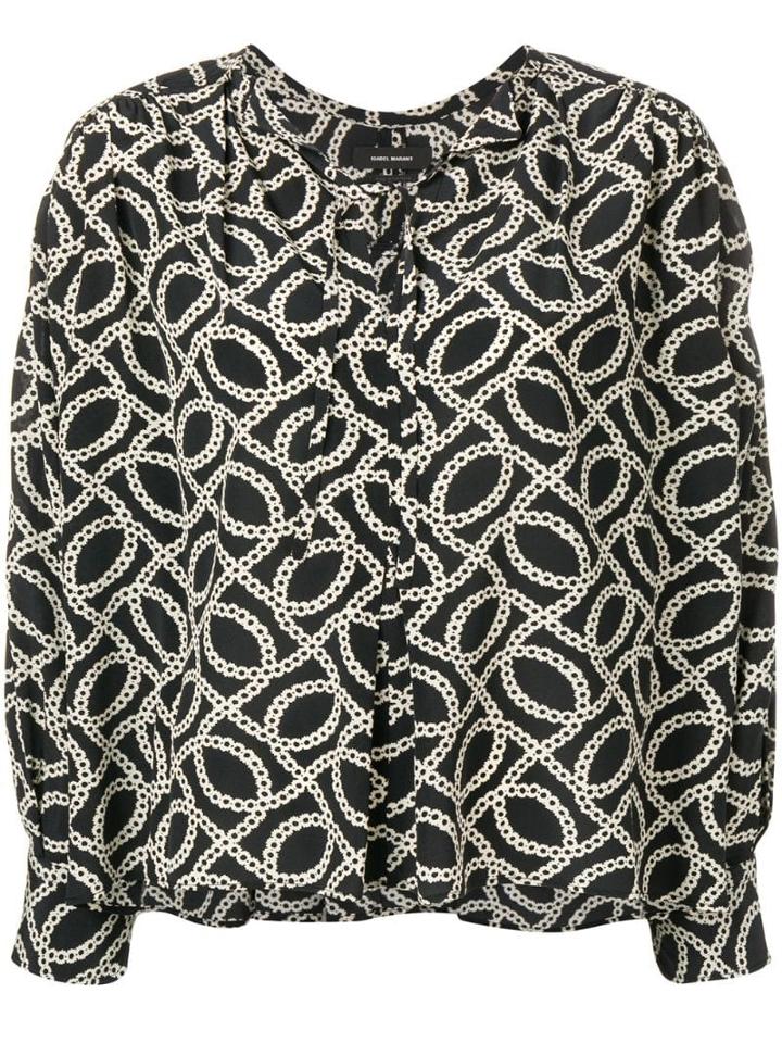 Isabel Marant Amba Print Blouse - Black