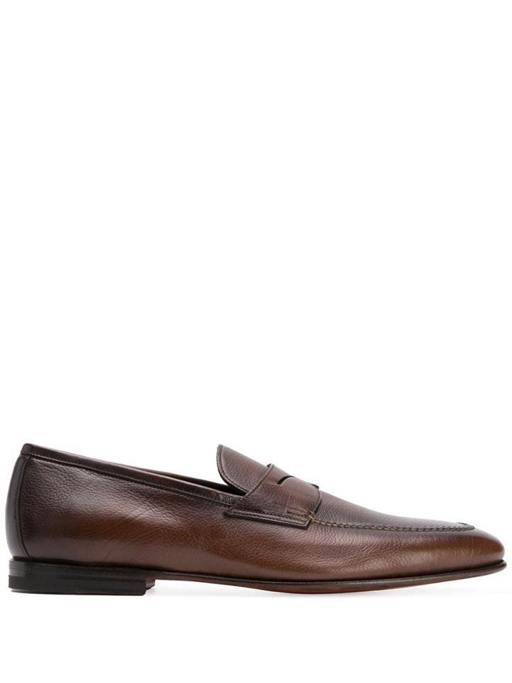 Santoni Strap Loafers - Brown