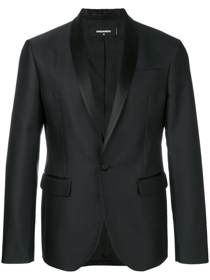 Dsquared2 Circular Woven Patterned Blazer - Black