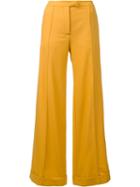 Nina Ricci Tailored Palazzo Pants, Women's, Size: 36, Yellow/orange, Wool