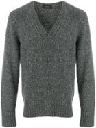 Joseph Long Sleeved V-neck Sweater - Grey
