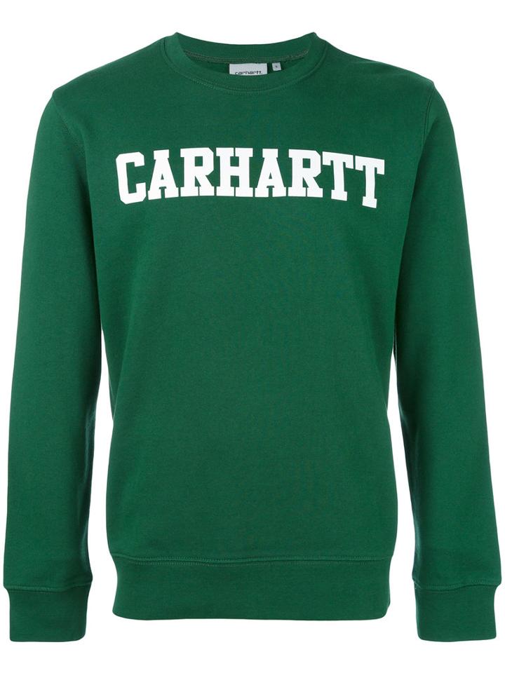 Carhartt - Logo Print Sweatshirt - Men - Cotton - S, Green, Cotton