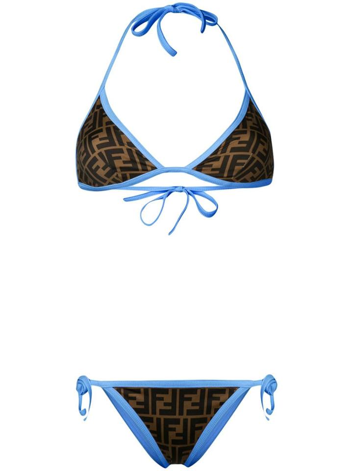 Fendi Monogram Bikini Set - Blue