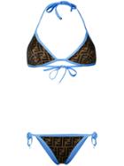Fendi Monogram Bikini Set - Blue