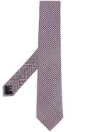Gieves & Hawkes Embroidered Houndstooth Tie - Pink & Purple