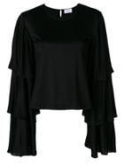 Dondup Layered Sleeve Blouse - Black