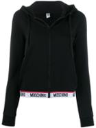 Moschino Logo Waistband Hoodie - Black