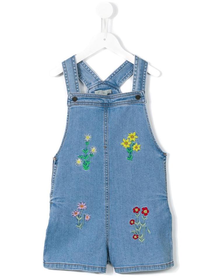 Stella Mccartney Kids Edith Denim Dungarees, Girl's, Size: 10 Yrs, Blue